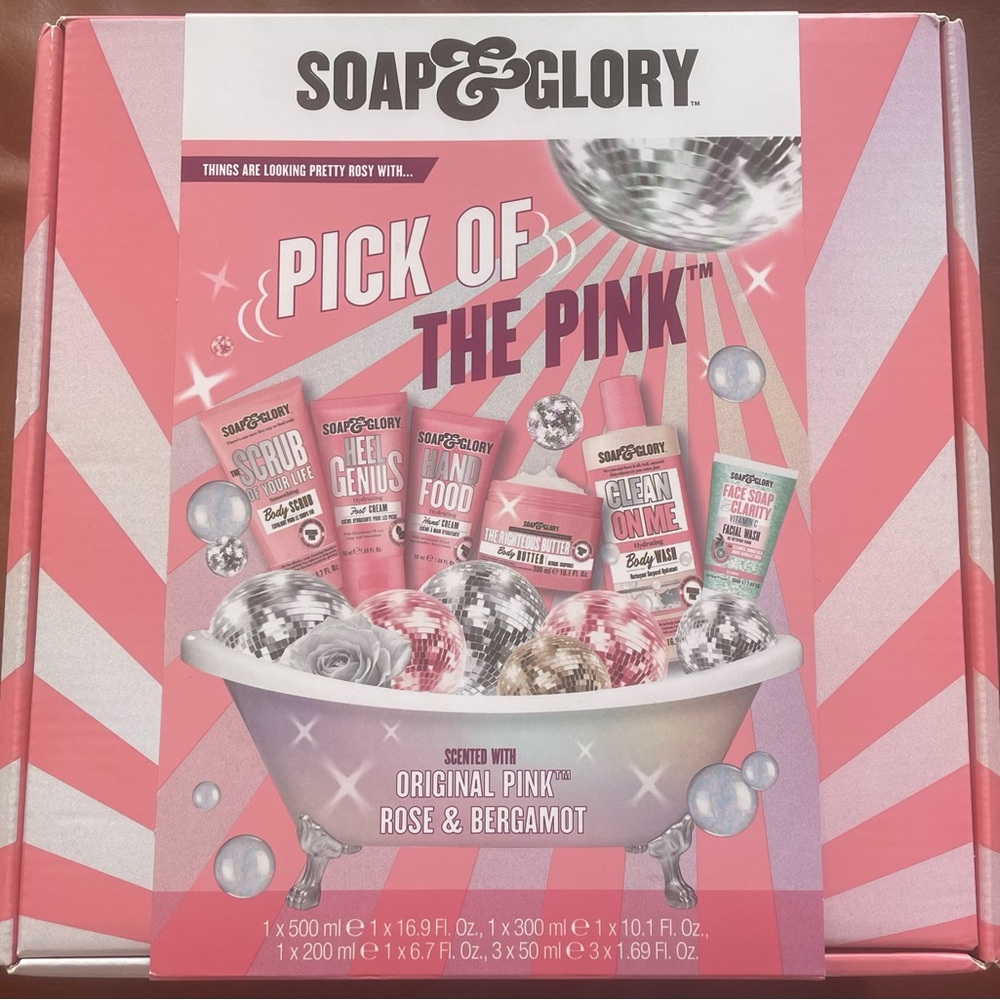 BNIB!Soap & Glory Pick of the Pink Gift Set Original Pink,Rose & Bergamot 😻💖🫧🎁🛍️ - Picture 3 of 15